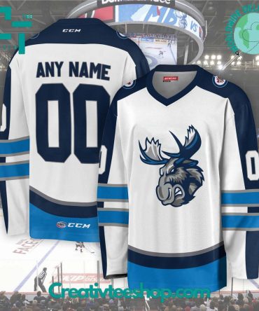Ahl Manitoba Moose 2024 White Hockey Jersey