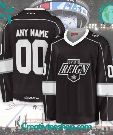 Ahl Ontario Reign 2024 Black Hockey Jersey