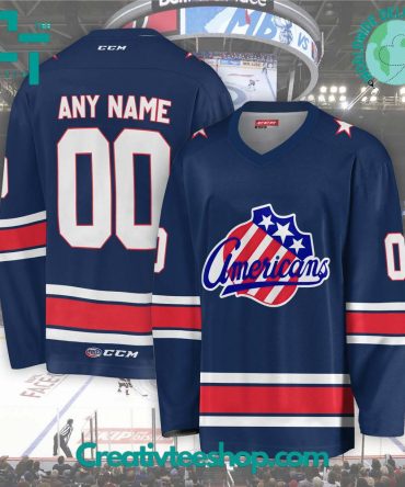 Ahl Rochester Americans 2024 Blue Hockey Jersey