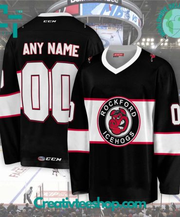 Ahl Rockford Icehogs 2024 Black Hockey Jersey