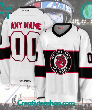 Ahl Rockford Icehogs 2024 White Hockey Jersey