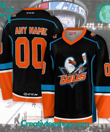 Ahl San Diego Gulls 2024 Black Hockey Jersey
