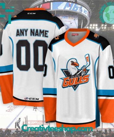 Ahl San Diego Gulls 2024 White Hockey Jersey