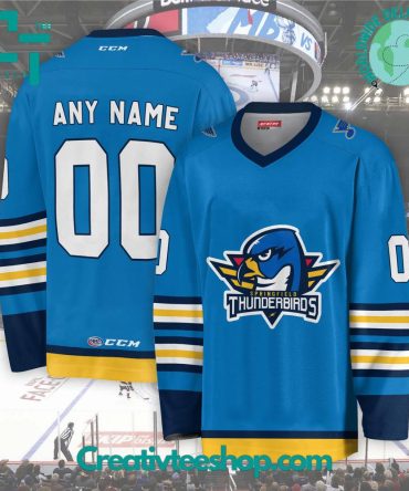 Ahl Springfield Thunderbirds 2024 Blue Hockey Jersey