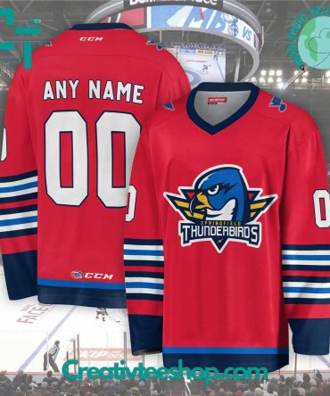 Ahl Springfield Thunderbirds 2024 Red Hockey Jersey