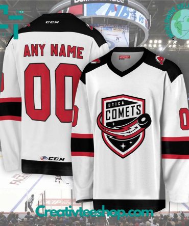 Ahl Utica Comets 2024 White Hockey Jersey