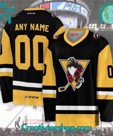 Ahl Wilkesbarre Scranton Penguins 2024 Black Hockey Jersey