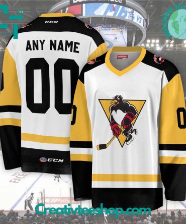 Ahl Wilkesbarre Scranton Penguins 2024 White Hockey Jersey