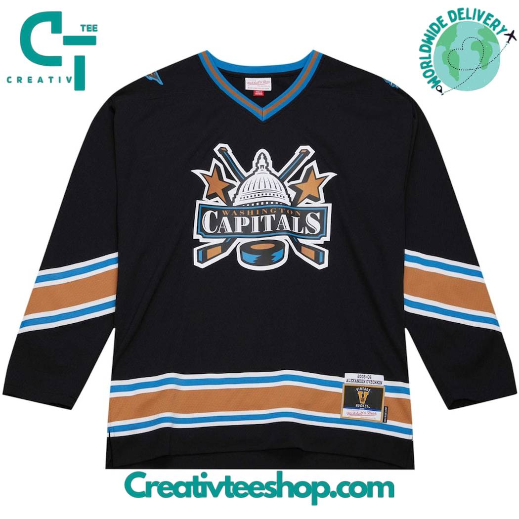Alexander Ovechkin Washington Capitals Mitchell Ness 200506 Blue Line Hockey Jersey - Image 2