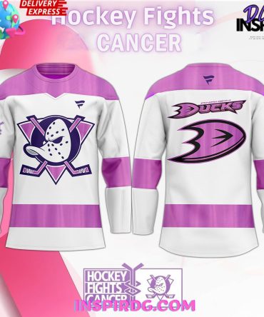 Anaheim Ducks Hockey Fights Cancer Special Hockey Jersey