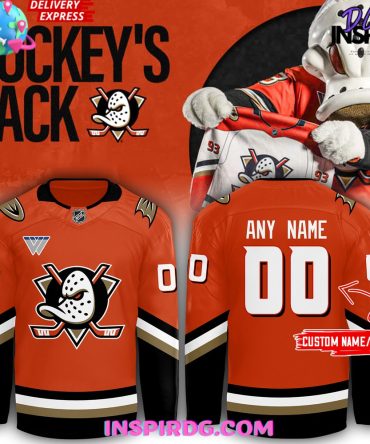 Anaheim Ducks Home Breakaway 2024 Orange Hockey Jersey