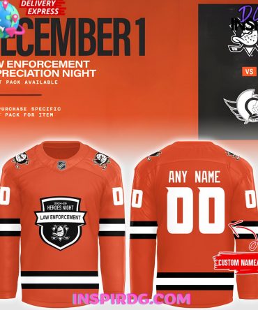 Anaheim Ducks Law Enforcement Appreciation Night 2024 Hockey Jersey