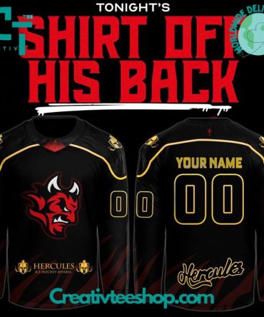 Cardiff Devils Back Warm "Shirt Off His Back" 2025 Special Hockey Jersey