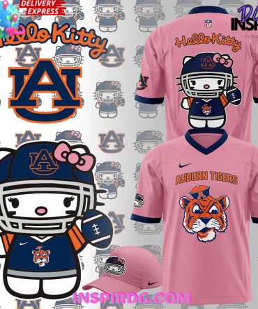 Auburn Tiger Football X Hello Kitty Pink Football Jersey
