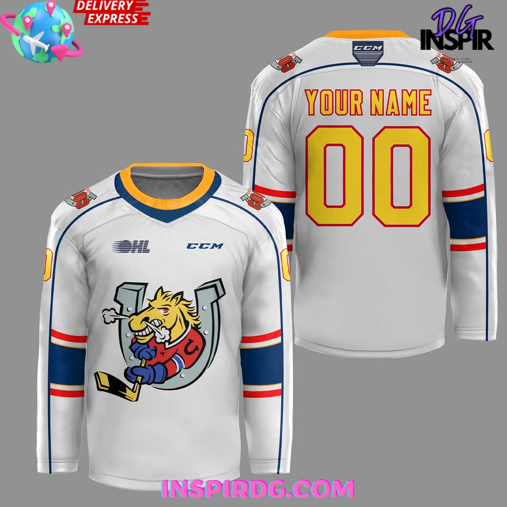 Barrie Colts New Uniform 2024-25 White Hockey Jersey - Image 2