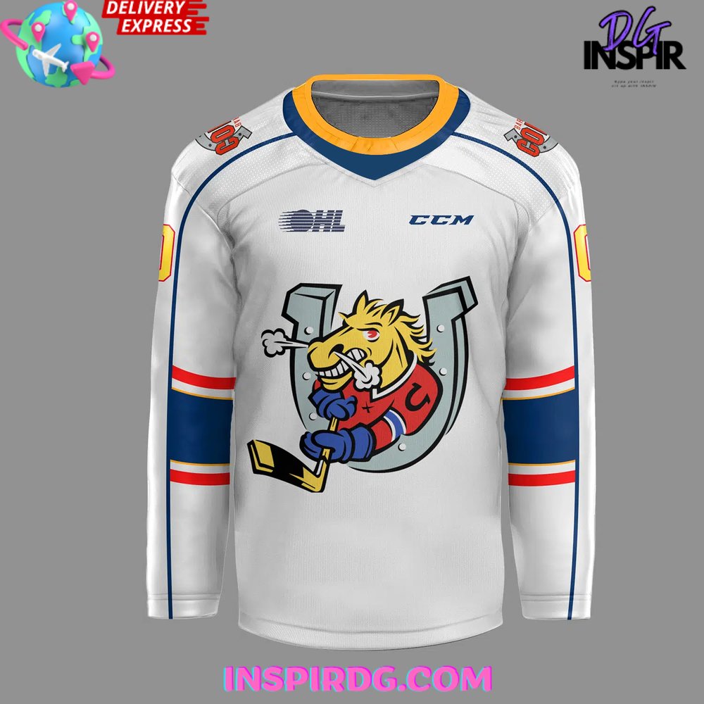 Barrie Colts New Uniform 2024-25 White Hockey Jersey - Image 3