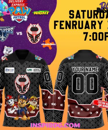 Birmingham Bulls Paw Patrol Night Weiner Dog Race Hockey Jersey
