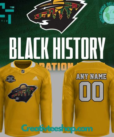 Black History Minnesota Wild Hockey Team Hockey Jersey