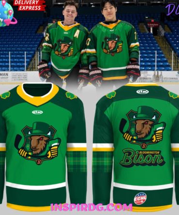 Bloomington Bison St. Patrick’S Day 2025 Hockey Jersey