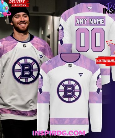 Boston Bruins Hockey Fights Cancer 2024 Hockey Jersey