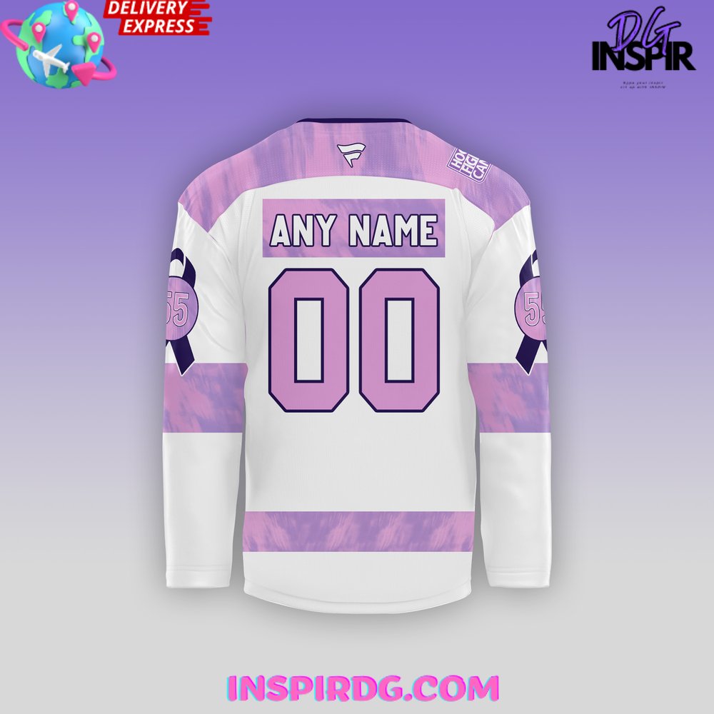 Boston Bruins Hockey Fights Cancer 2024 Hockey Jersey - Image 3