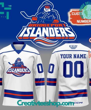 Bridgeport Islanders 2024 White Hockey Jersey