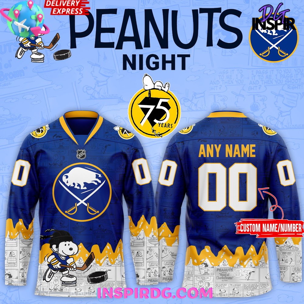 Buffalo Sabres 75Th Anniversary Of Peanuts Jersey