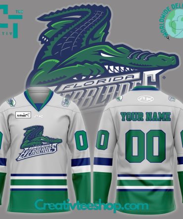 Chl Florida Everblades Grey Hockey Jersey
