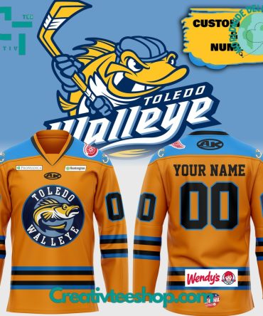 Chl Toledo Walleye Orange Hockey Jersey