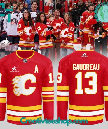 Calgary Flames Gaudreau Warm-Up Red Hockey Jersey