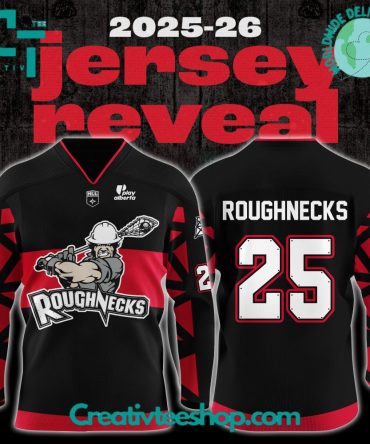 Calgary Roughnecks 2025-26 Season Special New Black Red Hockey Jersey
