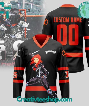 Calgary Roughnecks Black Widow Hockey Jersey