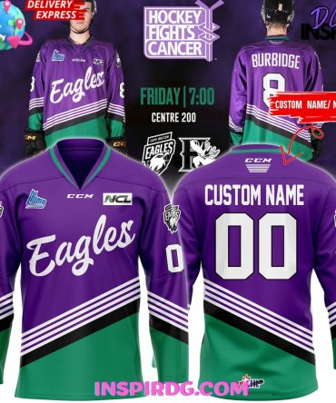 Cape Breton Eagles Hockey Fights Cancer Special Hockey Jersey