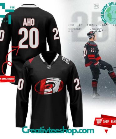 Carolina Hurricanes Cause Chaos Black Hockey Jersey