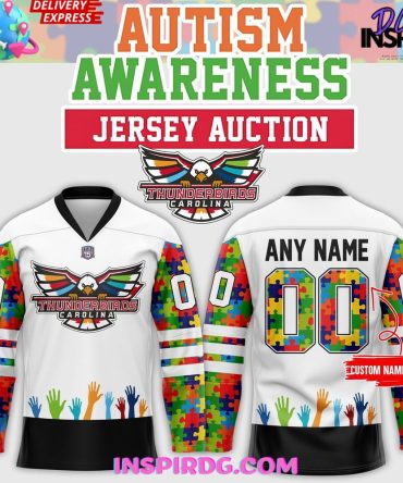 Carolina Thunderbirds Autism Awareness 2025 Hockey Jersey