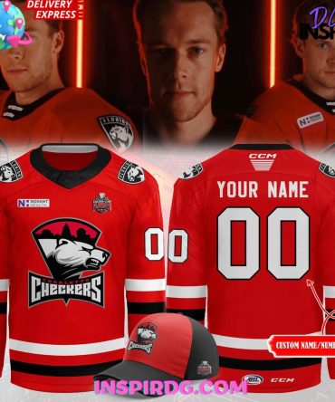 Charlotte Checkers 2025 Calder Cup Playoffs Red Hockey Jersey