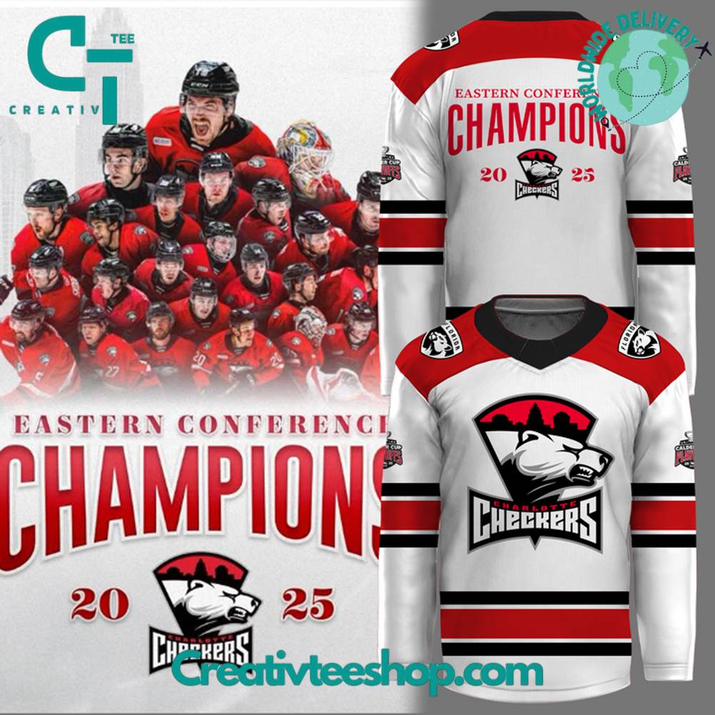 Charlotte Checkers Eastern Conference Champions 2025 Limited Edition Hockey Jersey