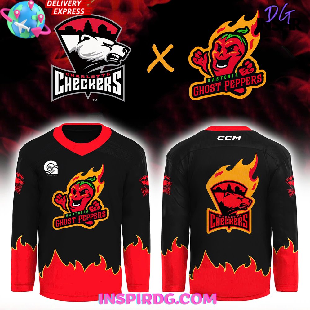 Charlotte Checkers X Ghost Peppers Limited Hockey Jersey