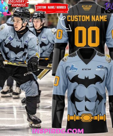 Charlottetown Islanders Game Worn Batman Special Jersey