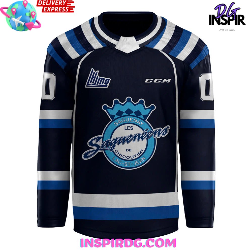 Chicoutimi Saguenéens 2024 Blue Hockey Jersey - Image 2