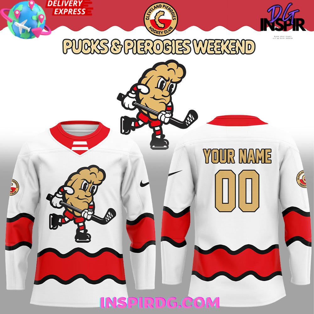 Cleveland Pierogies Hockey Club Pucks & Pierogies Weekend Hockey Jersey - Image 4