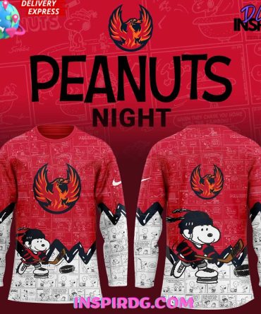 Coachella Valley Firebirds 75Th Anniversary Of Peanuts Special Hockey Jersey