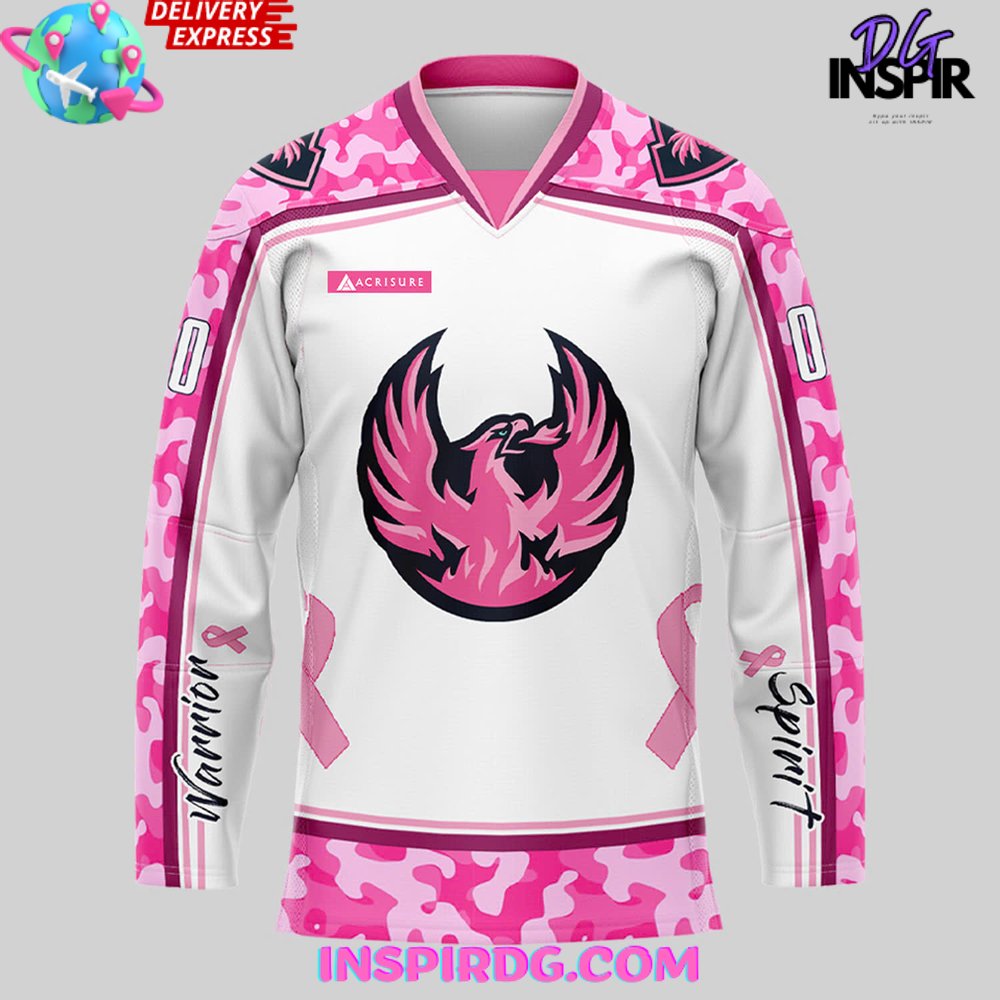 Coachella Valley Firebirds Pink In The Rink 2025 Jersey - Image 2