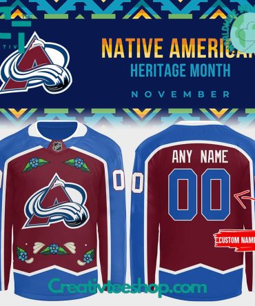 Colorado Avalanche Nhl Native American Heritage Month Hockey Jersey