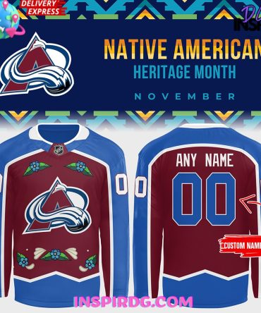 Colorado Avalanche Native American Heritage Month Custom Hockey Jersey