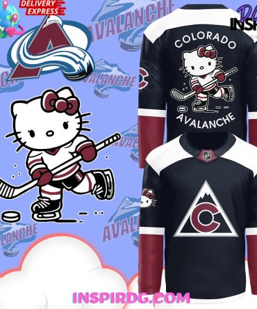 Colorado Avalanche X Hello Kitty 50Th Anniversary Hockey Jersey
