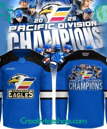 Colorado Eagles Pacific Division Championship 2025 Hockey Jersey
