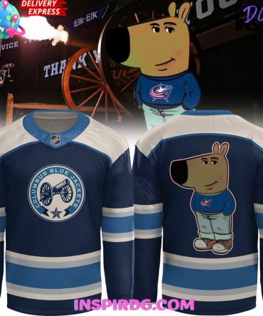 Columbus Blue Jackets X Chill Guy Blue Hockey Jersey