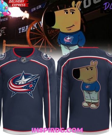 Columbus Blue Jackets X Chill Guy Navy Hockey Jersey
