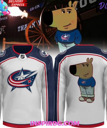 Columbus Blue Jackets X Chill Guy White Hockey Jersey